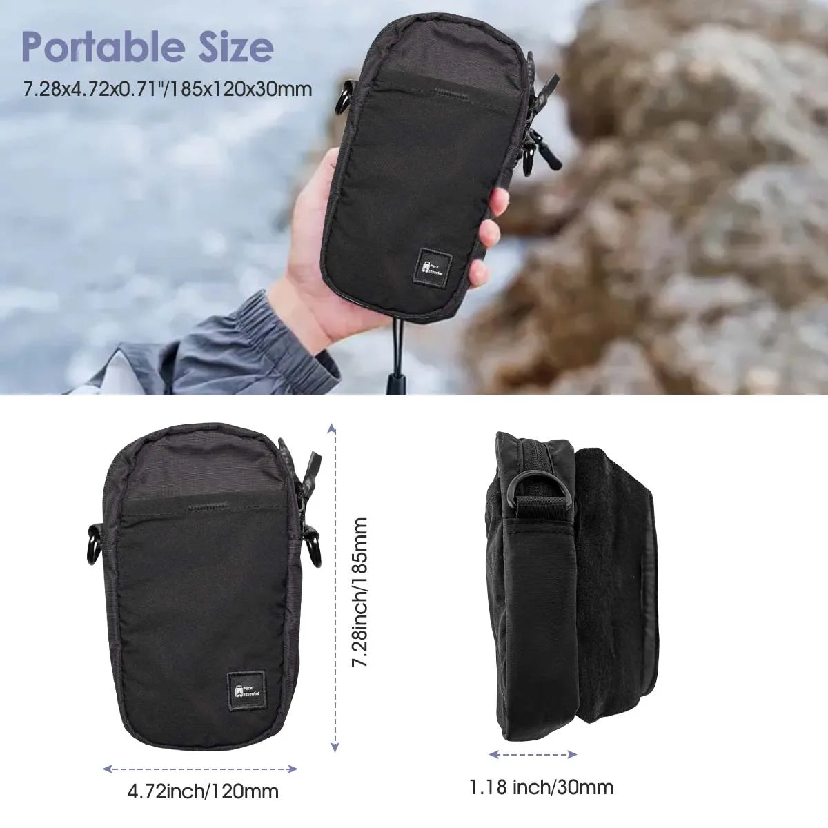 Portable carrying Storage Bag New Multifunctional Crossbody Bag, Convertible Essential Passport Bag For Waterproof Nylon