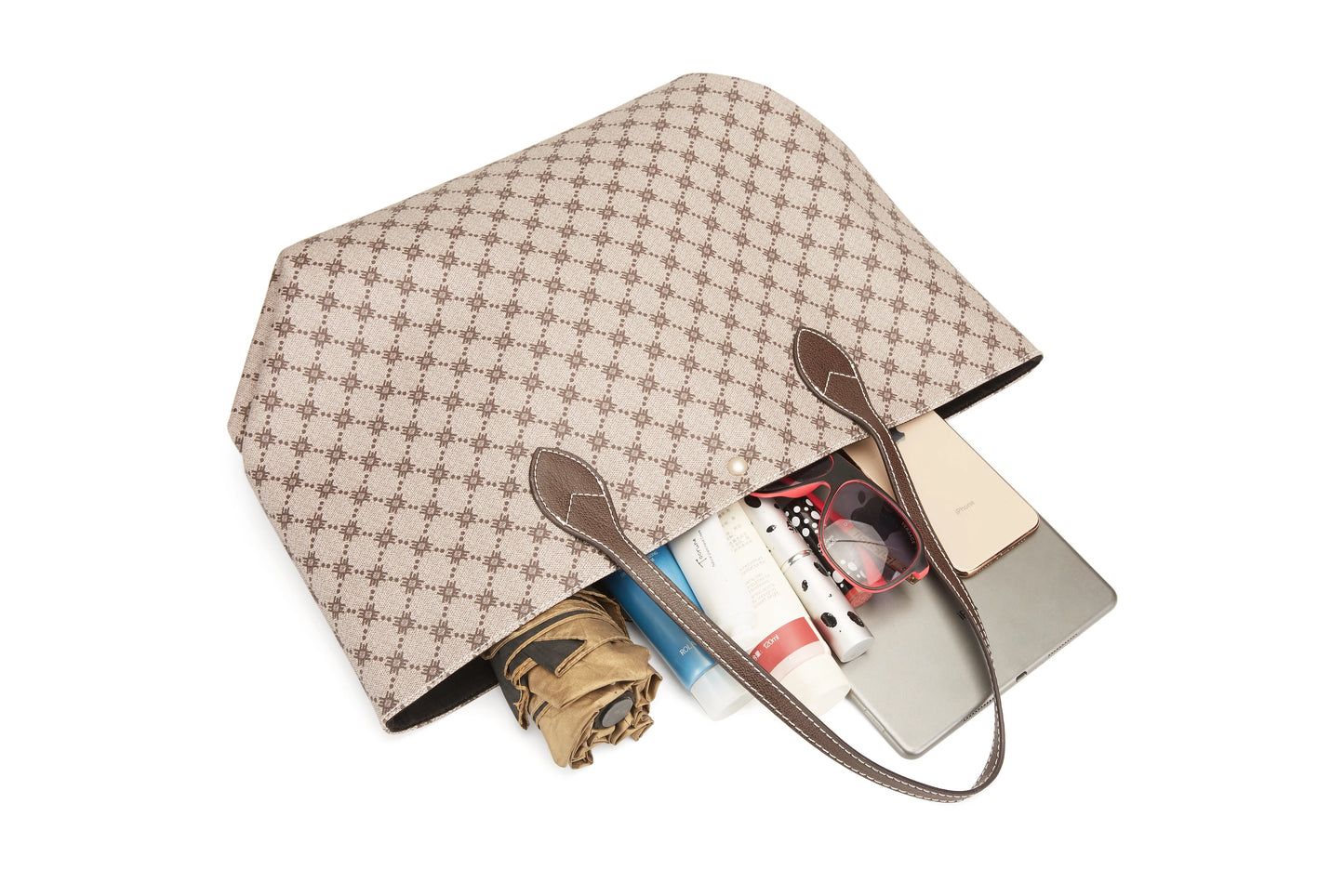 FOXER Stylish Large Tote Bag for Women - 42CM Spacious Designer-Inspired PU Handbag - Waterproof & Durable Everyday Carryall