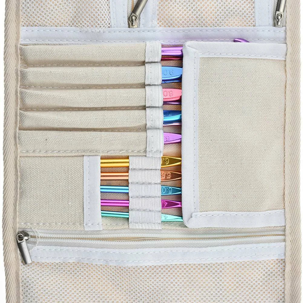 Owl Crochet Hook Case, Needle Holder, Storage Organizer Roll Bag, Knitting Accessories-30, New