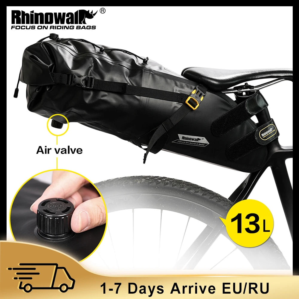 Rhinowalk Bicycle Bag 5L-13L Full Waterproof Road Mountain Bike Cycling Rear Rack Bag Luggage Pannier Bike Saddle Accessories
