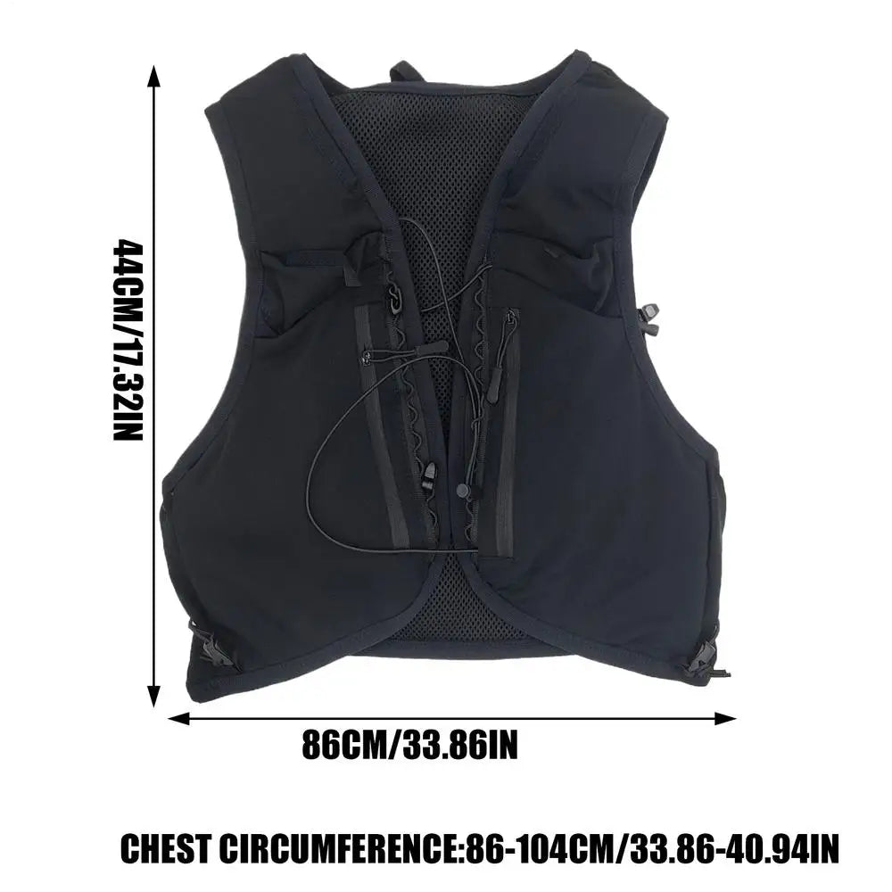 Water Vest Backpack Hydration Pack Vest for Running Race Workouts Travel Chest Bag Breathable Water Daypack for Cycling Night