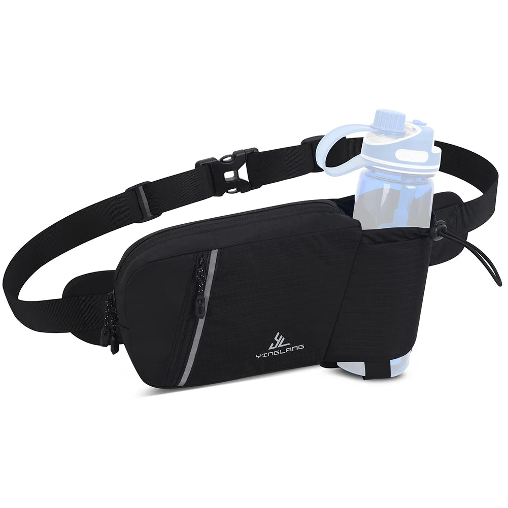 Water Bottle Holder Running Waist Bag Adjustable Hydration Hip Packs Hiking Belt Bum Bags for Running Walking Traveling