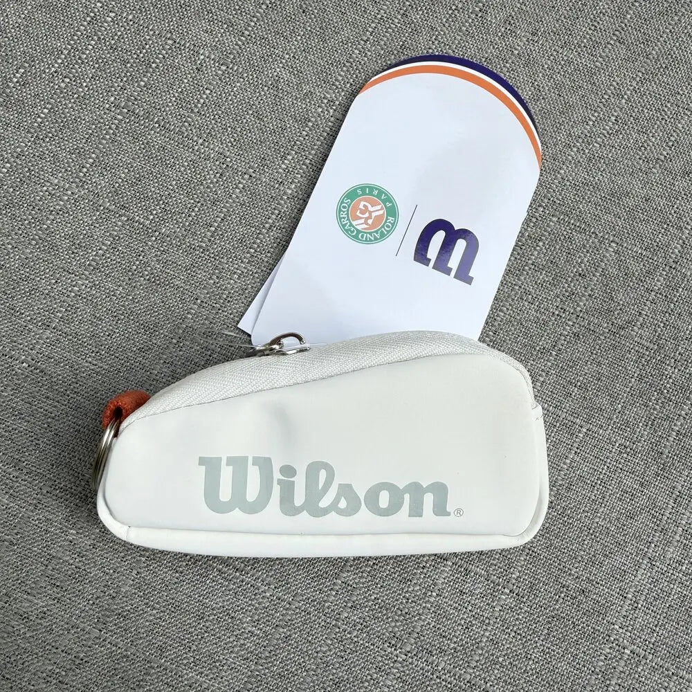 Wilson 2024 ROLAND GARROS KEY CHAIN BAG French Open Orange White Handheld Mini Tennis Key Pack RG