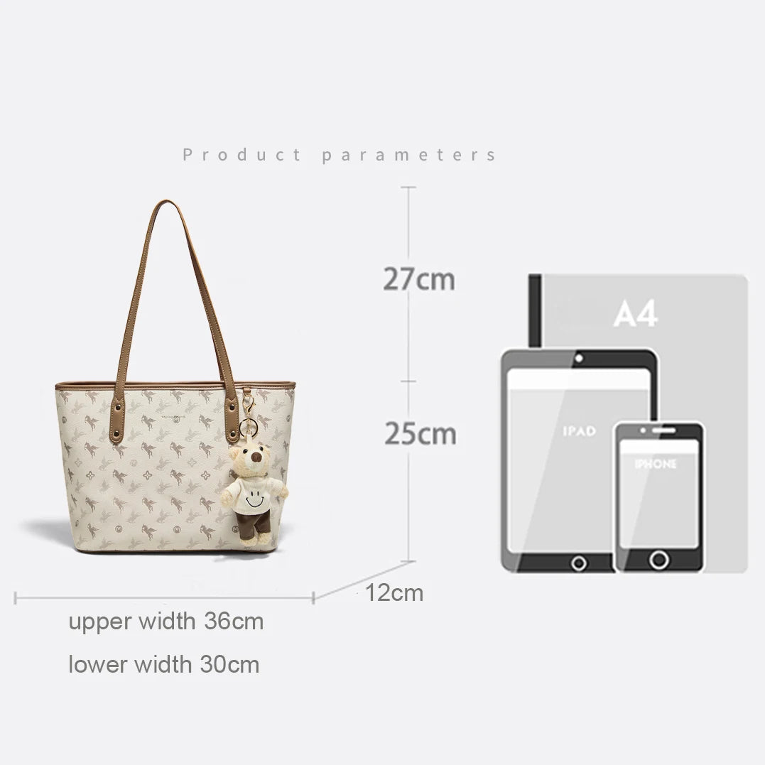 FOXER Large Women Shoulder Tote Bag 2025 Casual Commuting Female Handbag Purse