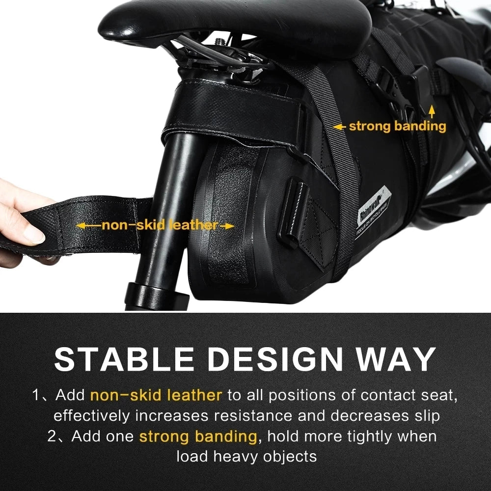 Rhinowalk Bicycle Bag 5L-13L Full Waterproof Road Mountain Bike Cycling Rear Rack Bag Luggage Pannier Bike Saddle Accessories
