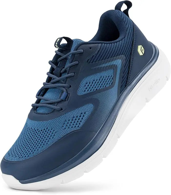 Men'S Running Shoes Wide Toe 2E Lightweight Non-Slip Walking Sport Shoe Cushioning Slip-On Comfortable Breathable Sneakers