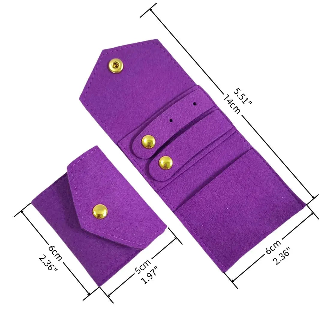 Ultra Fine Fiber Multiple Solid Color Portable Multifunctional Mini Storage Bag Foldable Practical Jewelry Roll