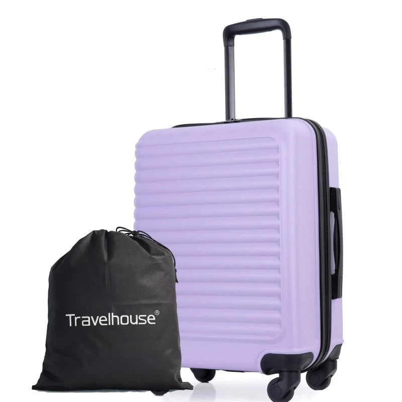 Travelhouse 20" Carry on Luggage Lightweight Hardside Suitcase with Spinner Wheels