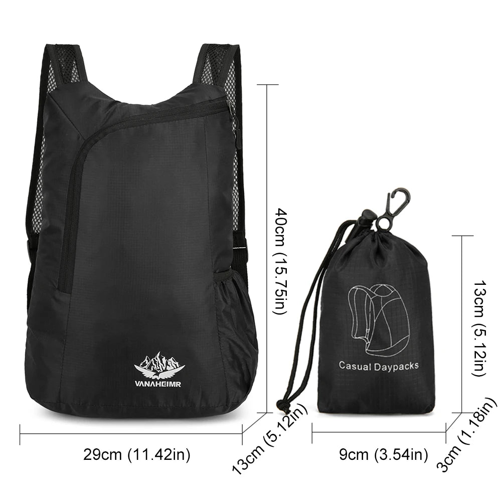 10L Lightweight Portable Backpack Foldable Waterproof Outdoor Hiking Bag Folding Ultralight Pack for Women Men Travelling Hiking