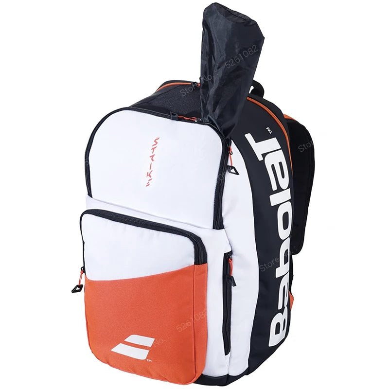 2024 Babolat Pure Aero Rafa Tennis Backpack Large Capacity Sports Bag Holds Up To 2 Tennis Racquets For Women Men