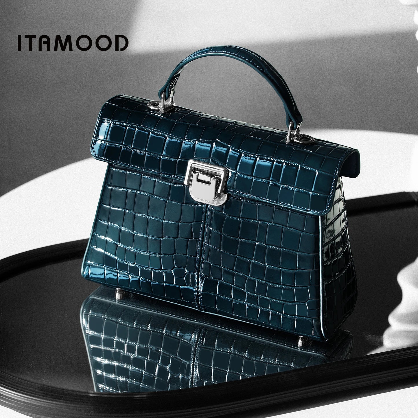ITAMOOD Women Handbag with Adjustable Shoulder Strap Leather One Shoulder Crossbody Bag Original Designer Brand Valentine Gift