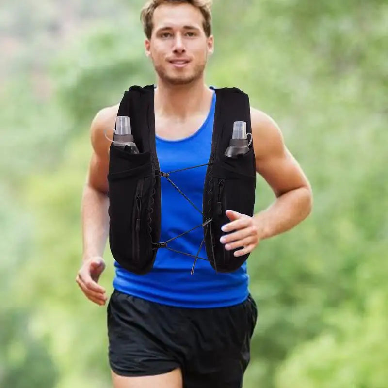 Water Vest Backpack Hydration Pack Vest for Running Race Workouts Travel Chest Bag Breathable Water Daypack for Cycling Night