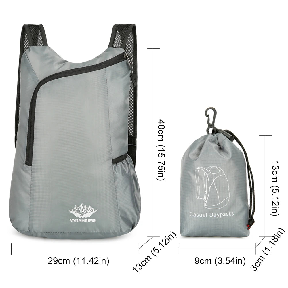 10L Lightweight Portable Backpack Foldable Waterproof Outdoor Hiking Bag Folding Ultralight Pack for Women Men Travelling Hiking