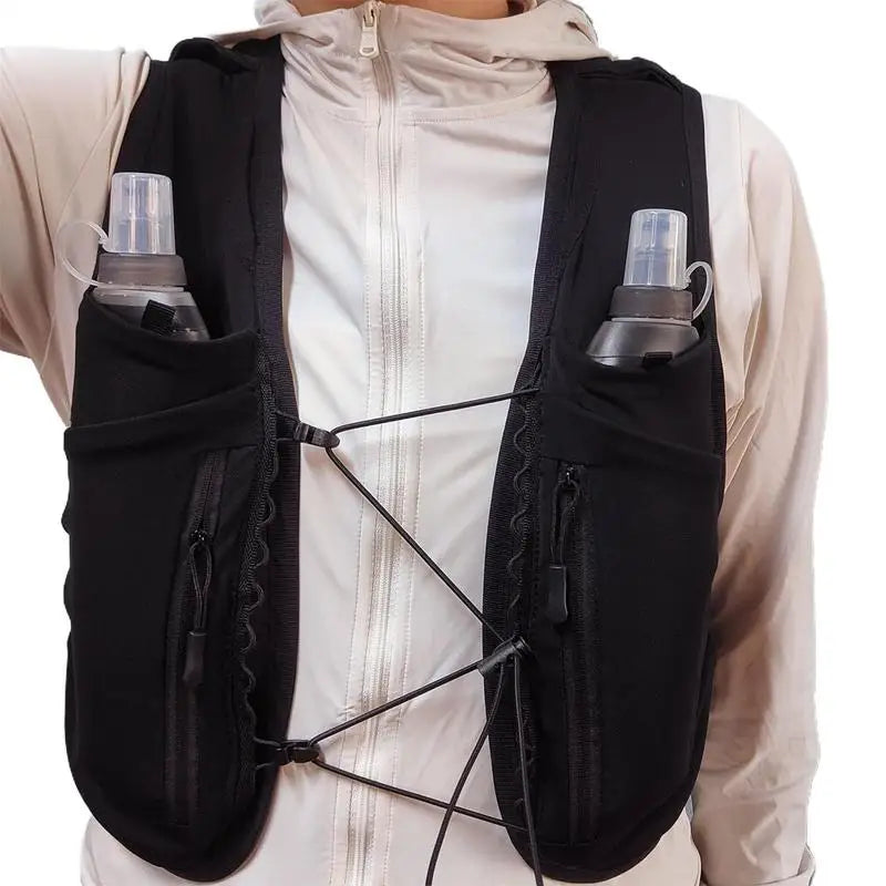 Water Vest Backpack Hydration Pack Vest for Running Race Workouts Travel Chest Bag Breathable Water Daypack for Cycling Night