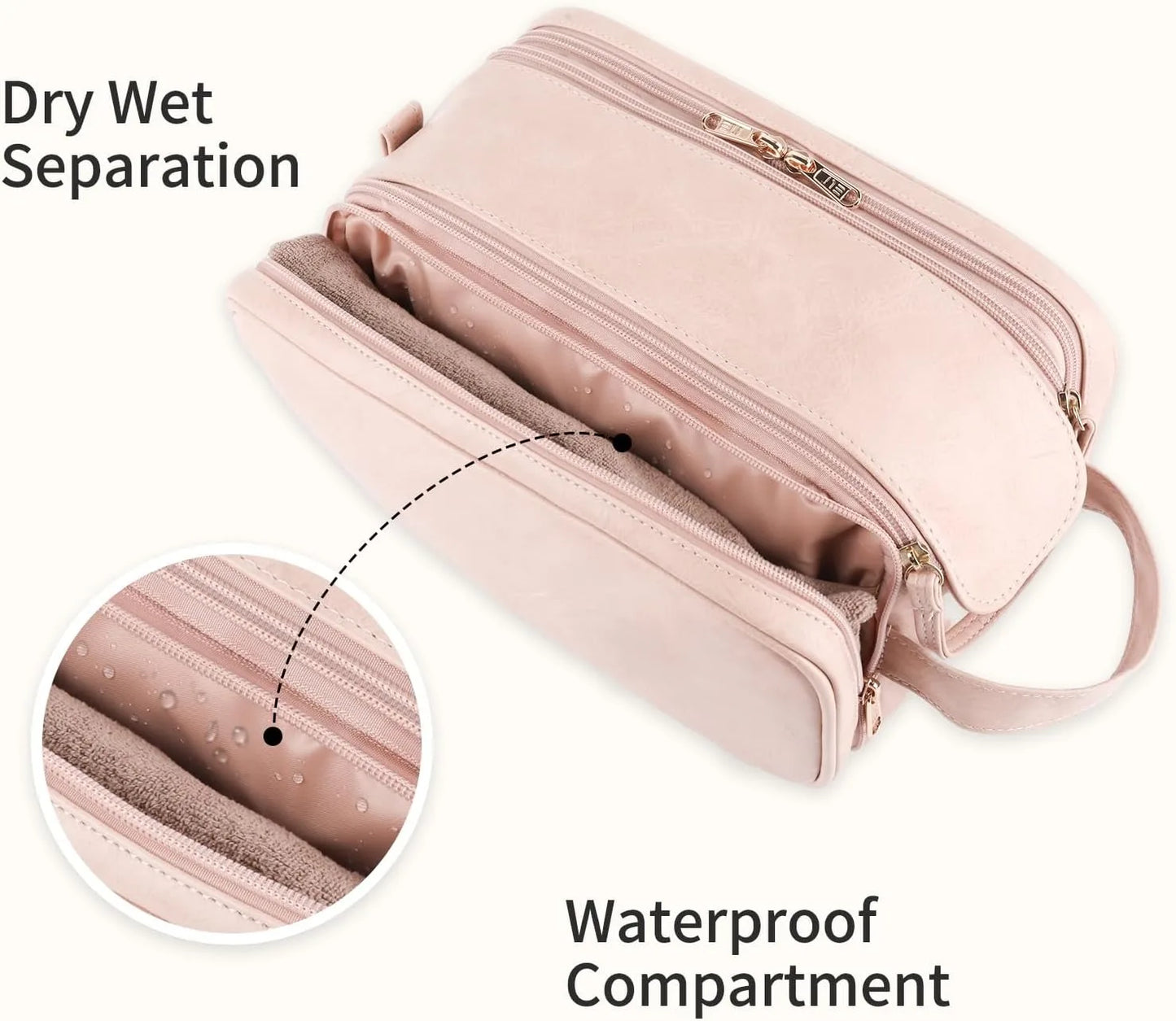 Travel Makeup Bag Big Toiletry Bag Waterproof with Large Capacity Organizer Cosmetic Bag for Women Girls