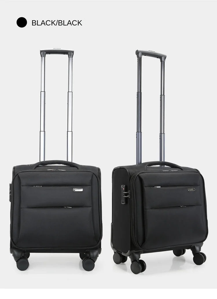 12 20-inch Mini Carry-on Cabin Suitcase Business Travel Luggage Oxford Cloth Trolley Case Small Size 14 16 18 Inch