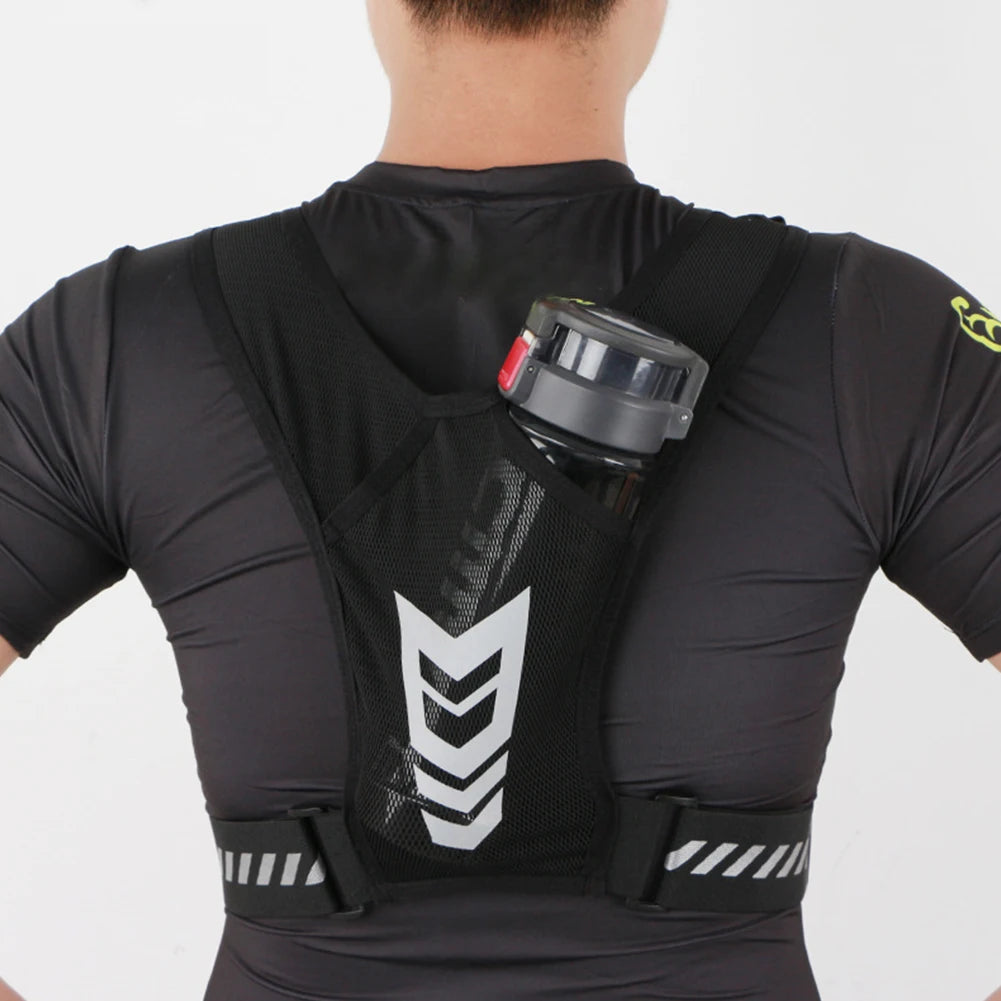 Reflective Mobile Phone Pouch Mesh Breathable Vest Harness Bag Lightweight Elastic Women Men Large Capacity for Outdoor Bicycle