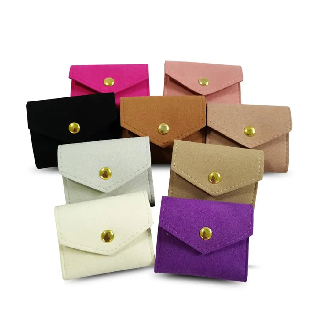Ultra Fine Fiber Multiple Solid Color Portable Multifunctional Mini Storage Bag Foldable Practical Jewelry Roll