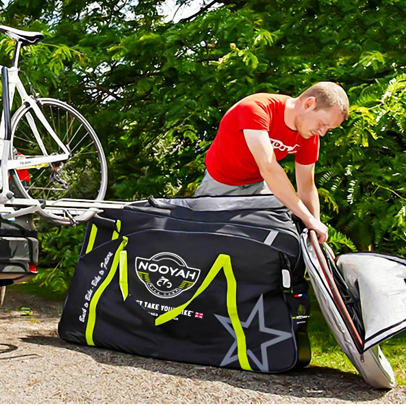 NOOYAH Bike Bag Bicycle Travel Bag MTB Road Bike Transport Case Bicycle Accessories Carry Bag Bike Wheel Bags Crankset Protector