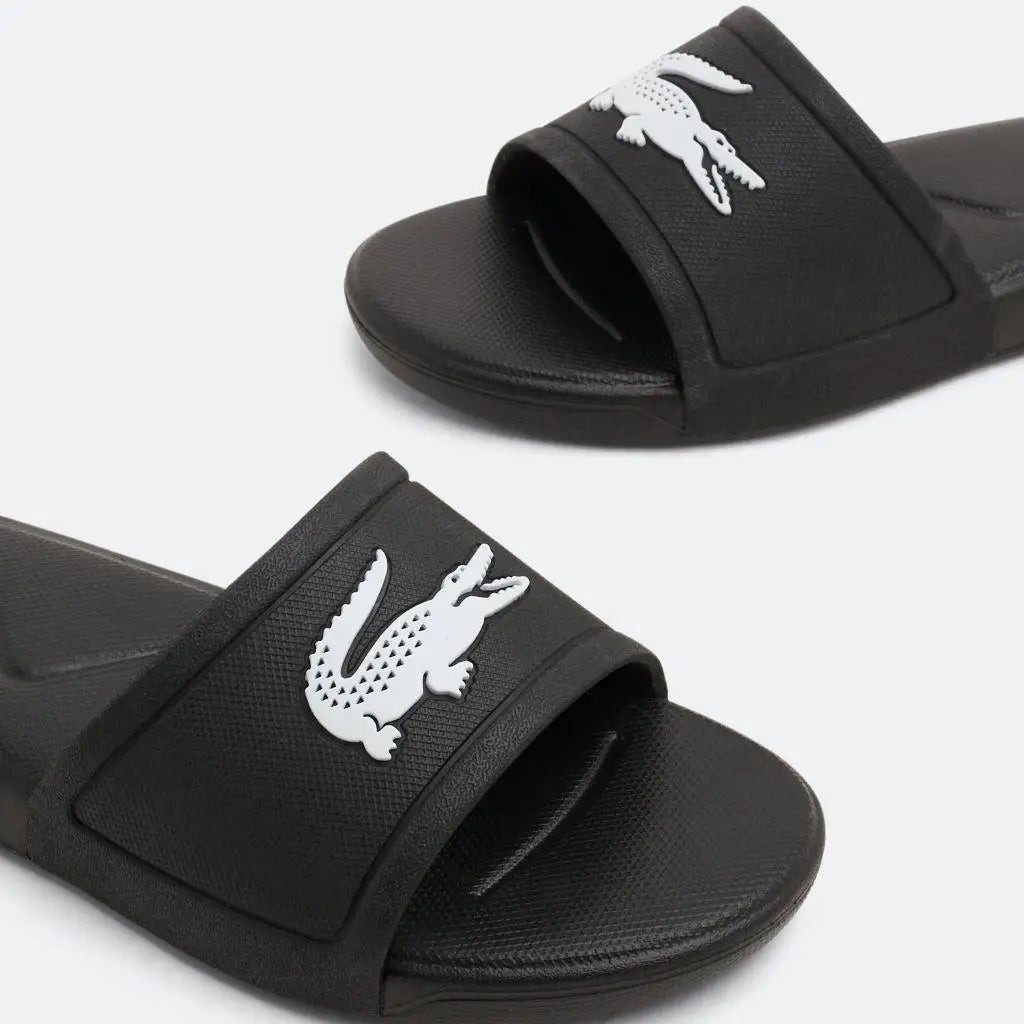 Lacoste | Black Logo Slides