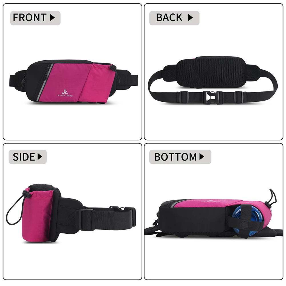 Water Bottle Holder Running Waist Bag Adjustable Hydration Hip Packs Hiking Belt Bum Bags for Running Walking Traveling