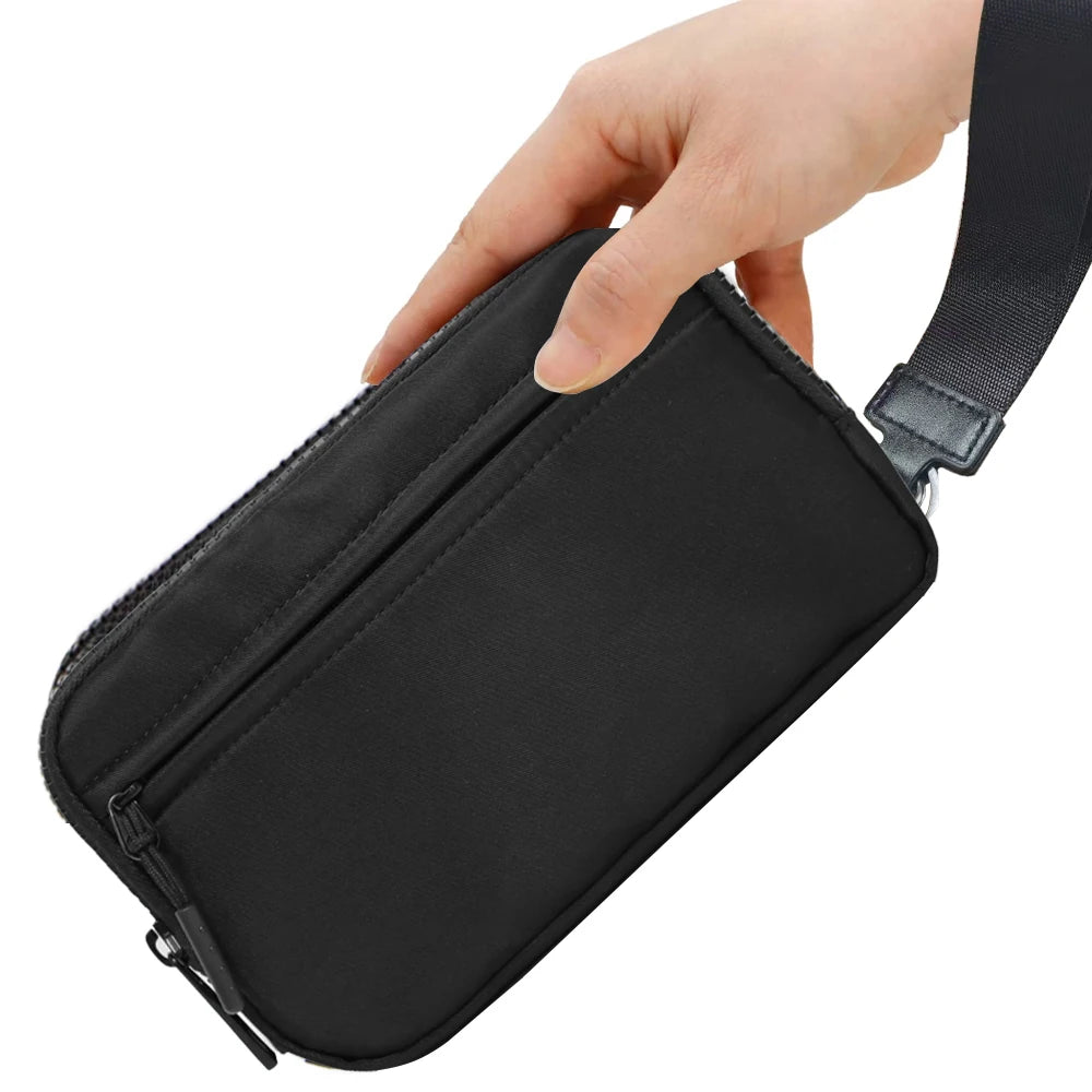DOYOGI 3 In 1 Black and White Checkered Nylon Crossbody Bags for Women Purses and Handbags Women's Casual Messenger Bags