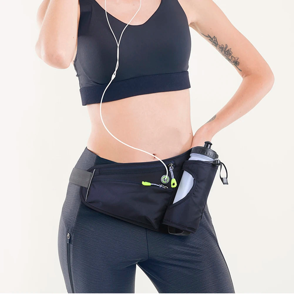 Hydration Belt Pack Large Capacity Running Bum Bag Multifunction Water Bottle Holder Bag Waterproof for Running Cycling