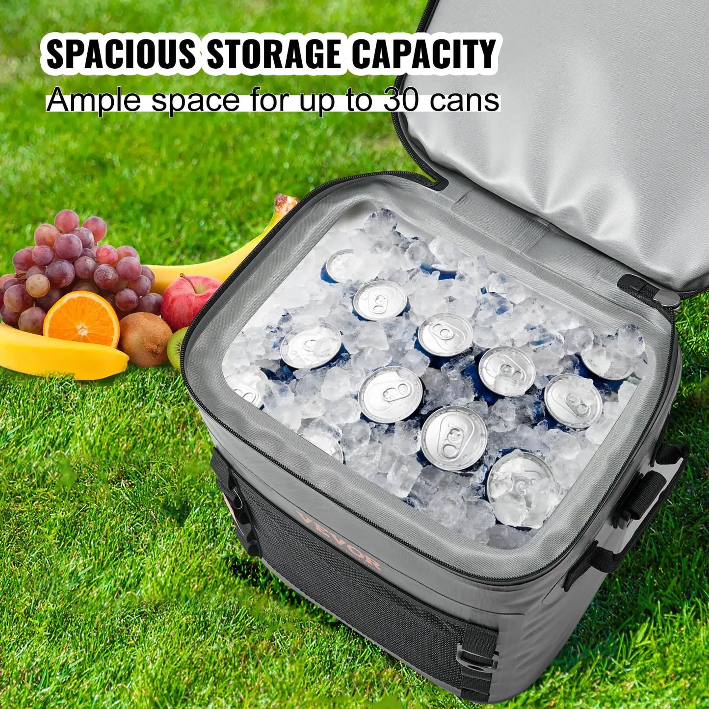 Soft Cooler Bag 30 Cans Leakproof Waterproof Soft Sided Cooler Bag Portable,Lightweight & Portable Collapsible Cooler for Beach