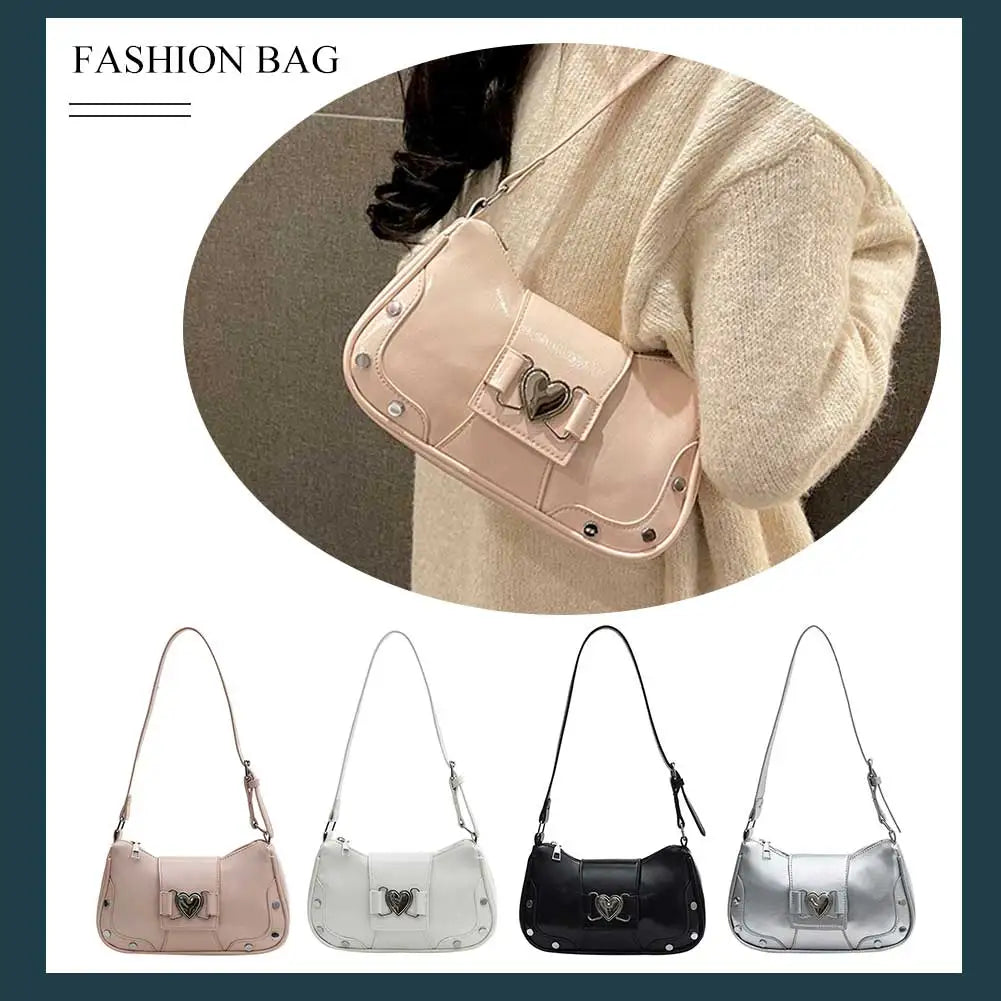 PU Leather Stylish Satchel Bags Waterproof Women Stylish Armpit Bag Large Capacity Y2K Adjustable Strap Travel Bags