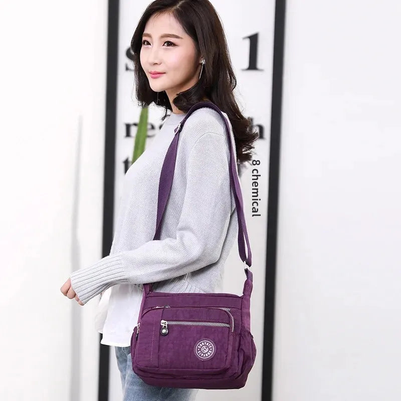 Large Capacity Nylon Crossbody Shoulder Bag for Home Use Middle-Aged And Elderly Women Casual Multi-Socket Slanting Bag