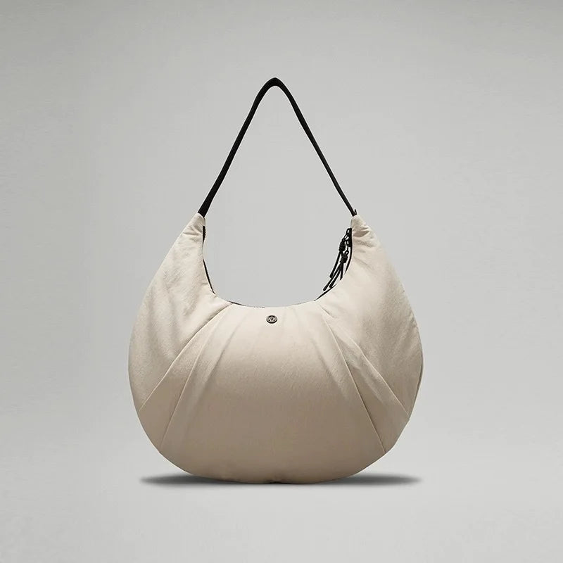 The new LU croissant Waterproof nylon Yoga bag Underarm bag All-matching large capacity dumpling bag Outdoor sports satchel