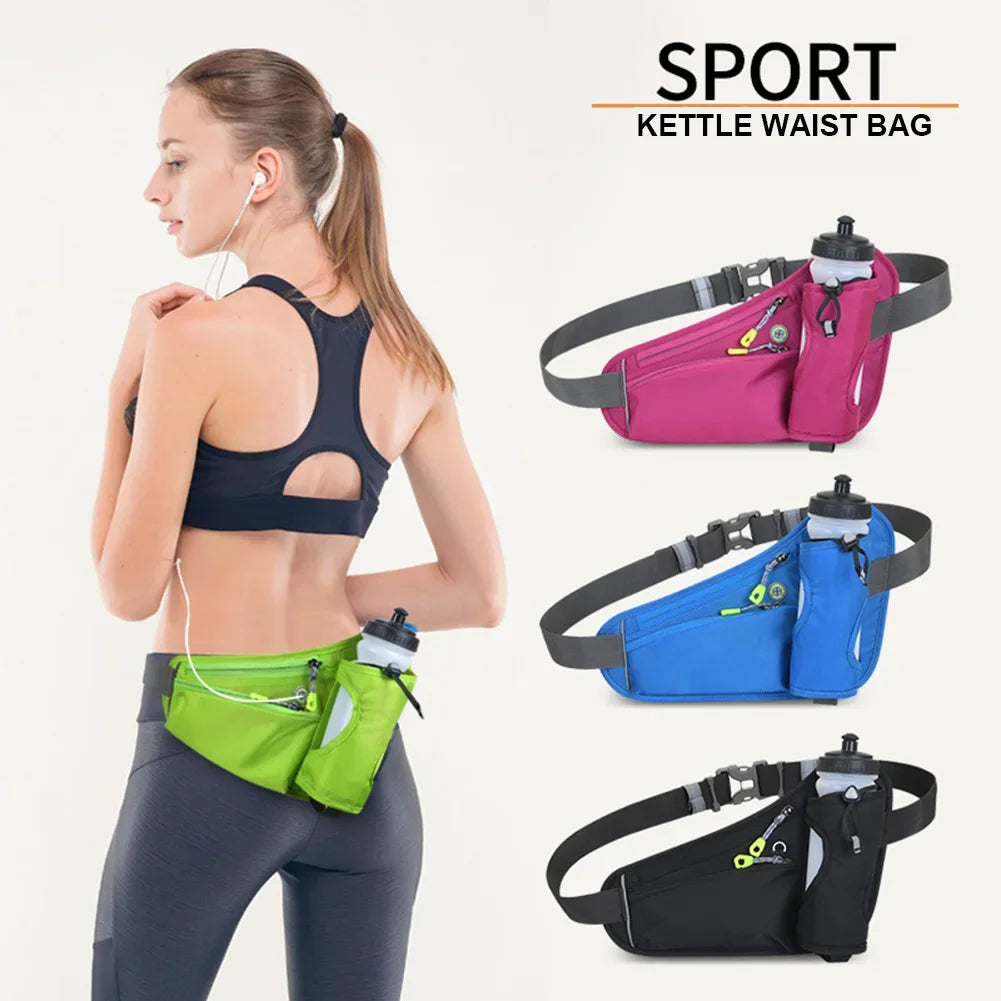 Hydration Belt Pack Large Capacity Running Bum Bag Multifunction Water Bottle Holder Bag Waterproof for Running Cycling