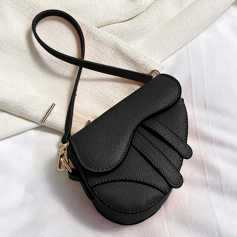 Women Mini Handbags Saddle Bag Fashion Underarm Bag Hasp Zipper Solid Color Casual Simple Messenger Bag Designer Handbags