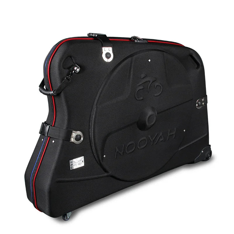 NOOYAH Bike Travel Case EVA Bike Bag for Transport Bicycle EVA Hardshell Bike Accessories Air Transport Bike Round Trip Suitcase