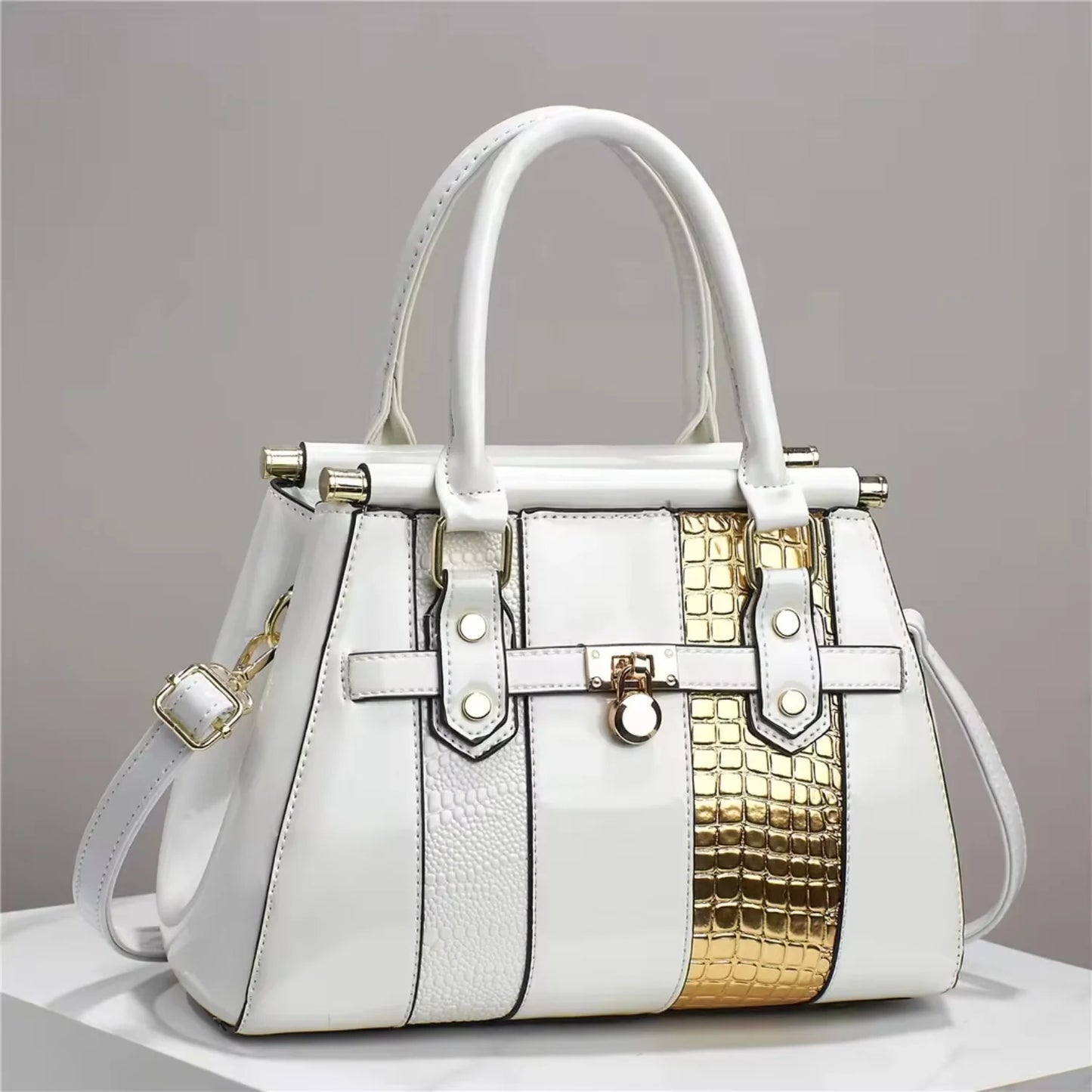 2023 arrivals glossy PU leather handbags women's purses tote bags ladies wholesale price