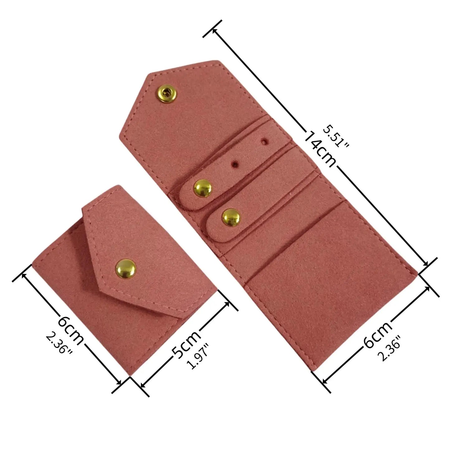 Ultra Fine Fiber Multiple Solid Color Portable Multifunctional Mini Storage Bag Foldable Practical Jewelry Roll