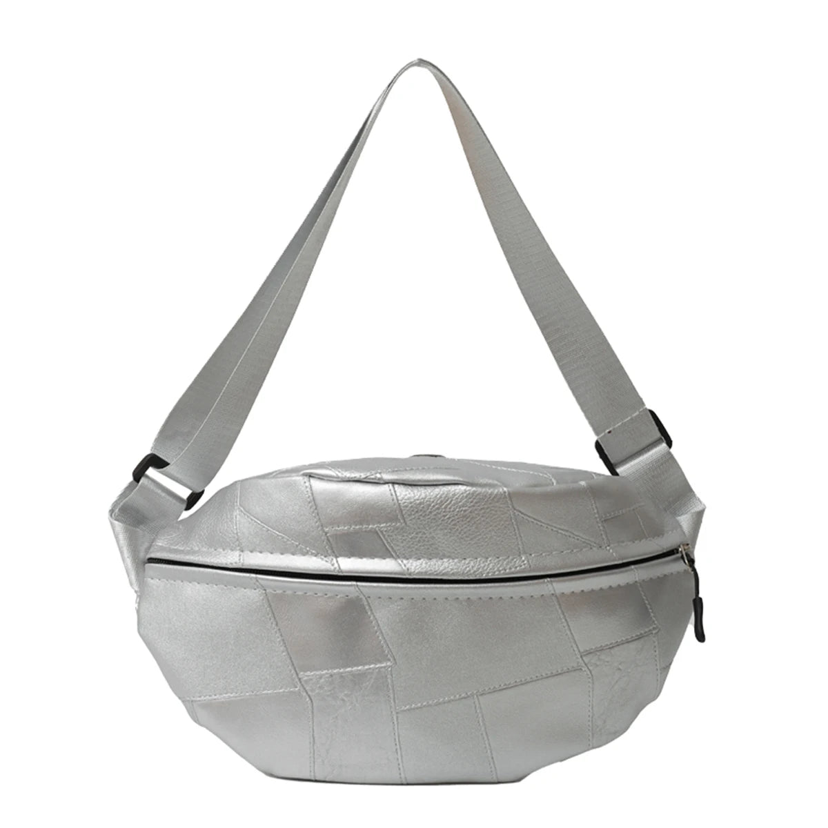 Crossbody Bag for Women PU Leather Chest Bag Small Size Fanny Pack Solid Color Sling Bum Bag Adjustable Straps Cross Body Purses