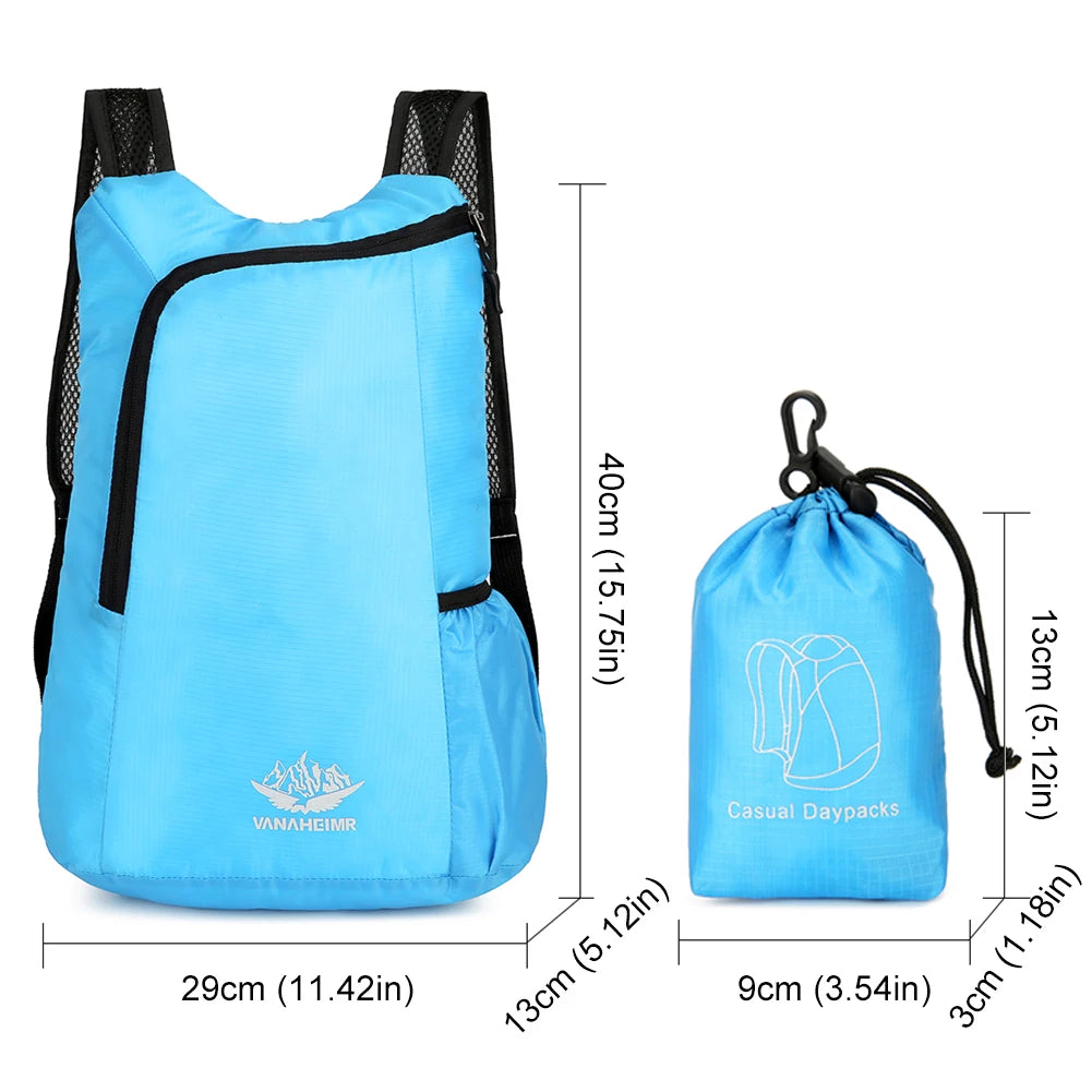 10L Lightweight Portable Backpack Foldable Waterproof Outdoor Hiking Bag Folding Ultralight Pack for Women Men Travelling Hiking
