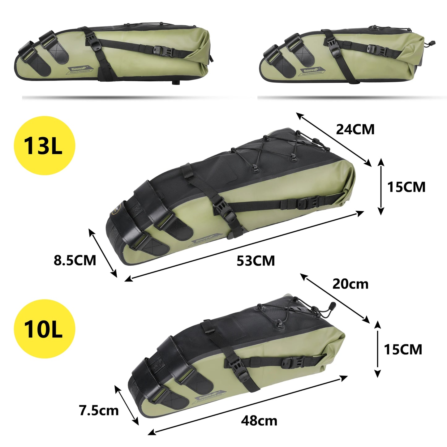 Rhinowalk Bicycle Bag 5L-13L Full Waterproof Road Mountain Bike Cycling Rear Rack Bag Luggage Pannier Bike Saddle Accessories