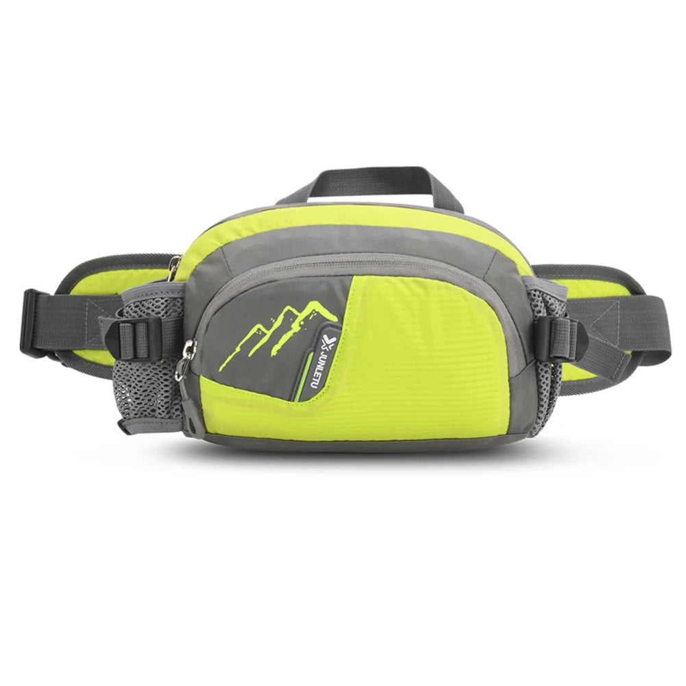 Fanny Pack Running Belt Purse Phone Pouch Women Men Bum Bag Nylon with Bottle Holder Waterproof for Running Hiking for Hydration