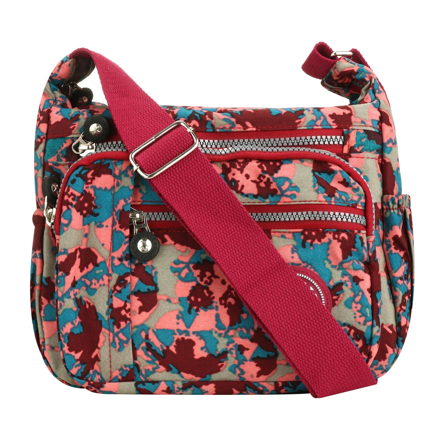 Large Capacity Nylon Crossbody Shoulder Bag for Home Use Middle-Aged And Elderly Women Casual Multi-Socket Slanting Bag