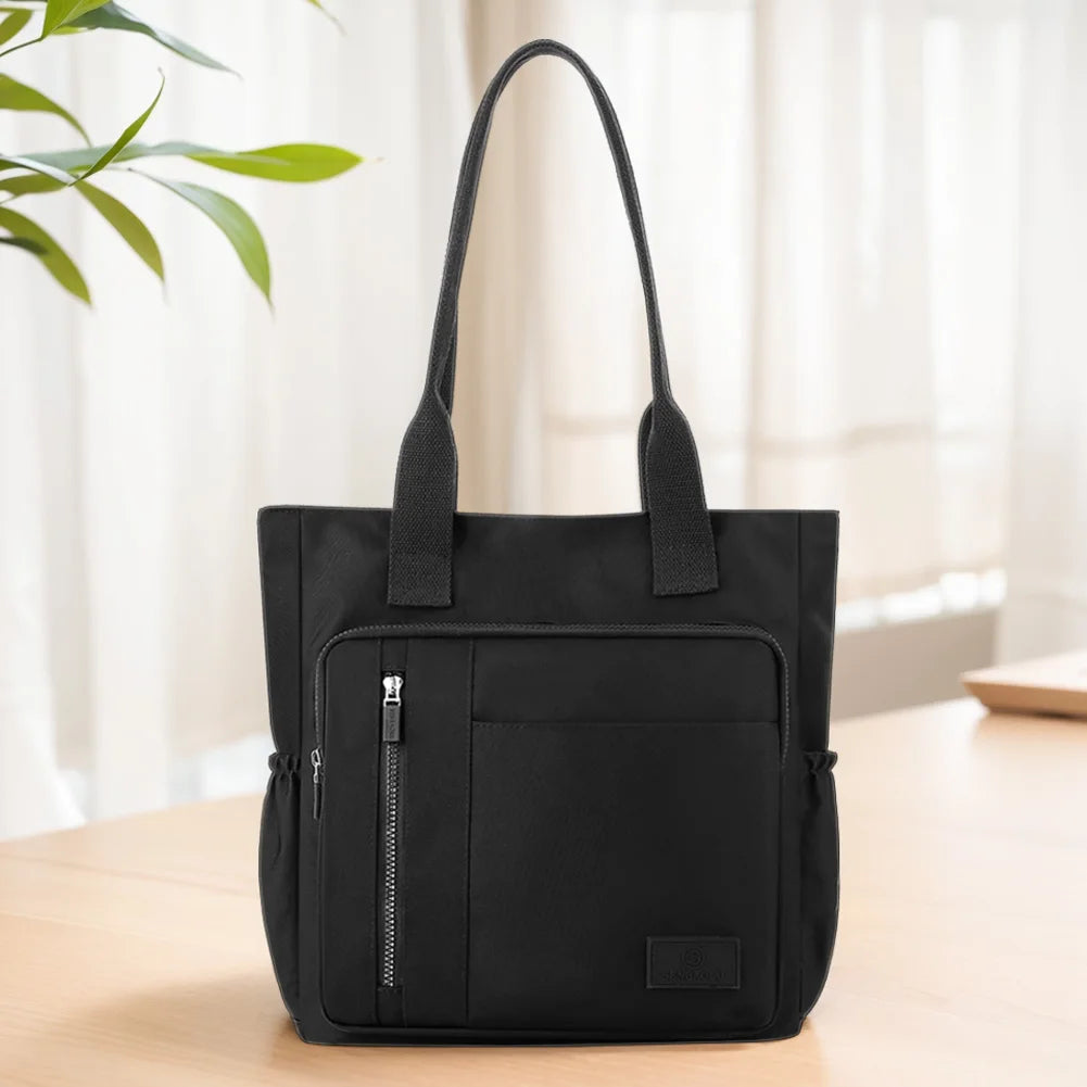 Women Single Shoulder Bag Large Capacity Shopping Bag Multi-pockets Stylish Shoulder Purse Waterproof Outdoor Travel Bag