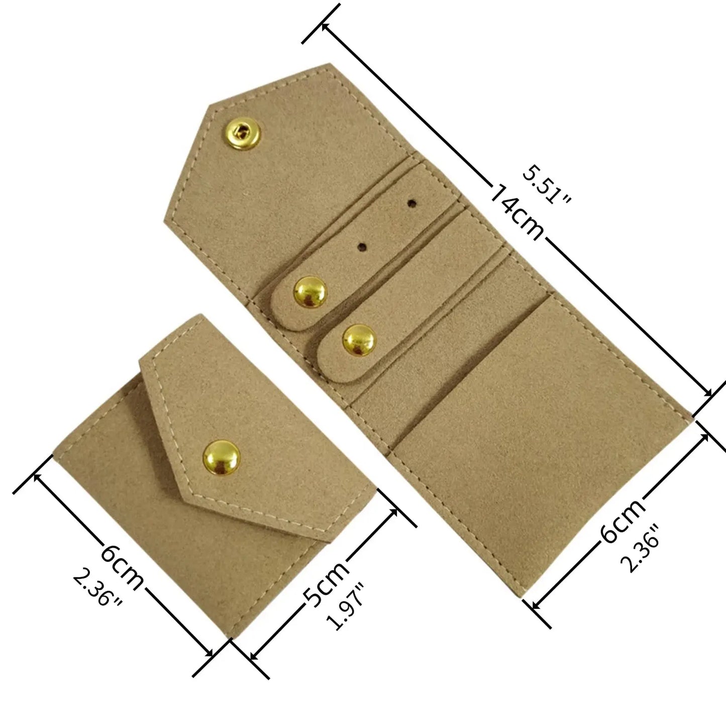 Ultra Fine Fiber Multiple Solid Color Portable Multifunctional Mini Storage Bag Foldable Practical Jewelry Roll