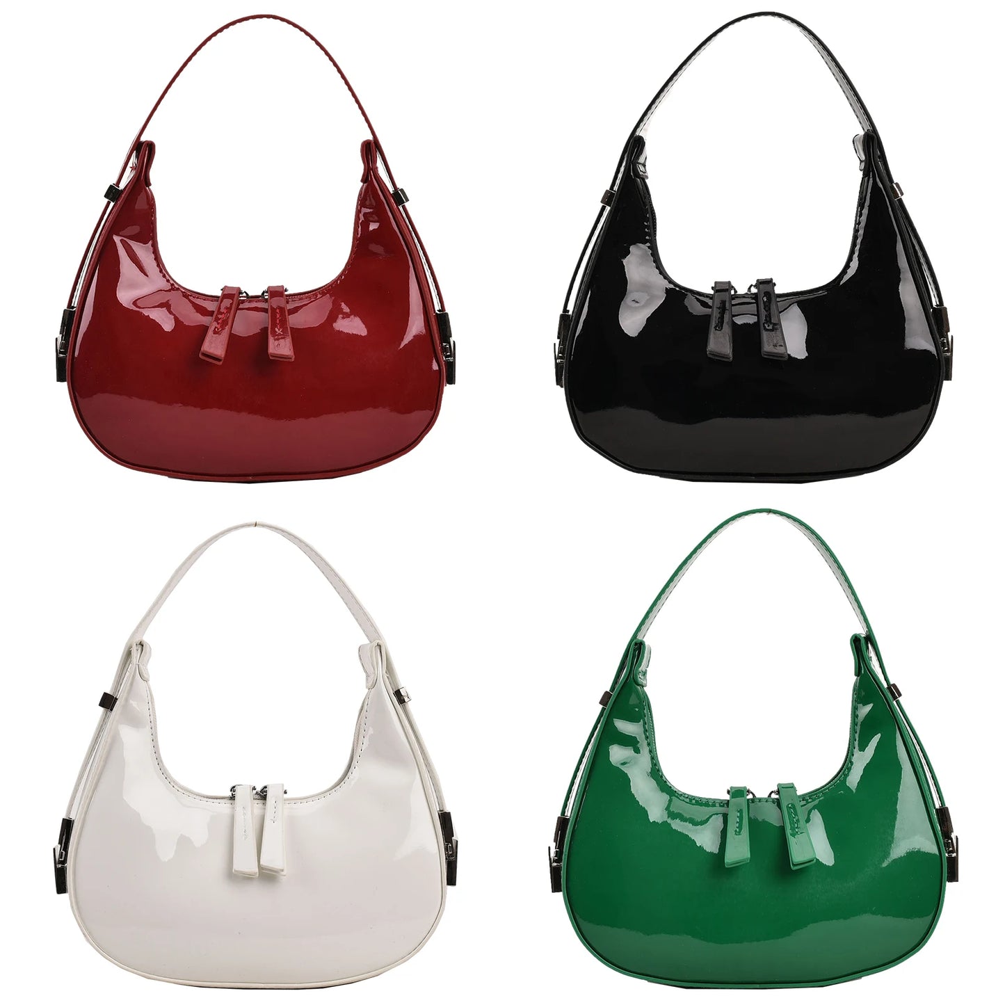Women Leather Shoulder Bag Casual Vintage Tote Bag Chic Underarm Bag Satchel Clutch Travel Dating Purse