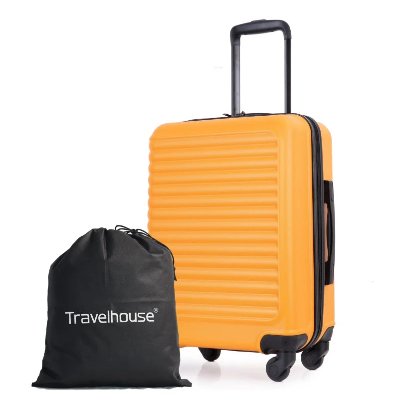 Travelhouse 20" Carry on Luggage Lightweight Hardside Suitcase with Spinner Wheels