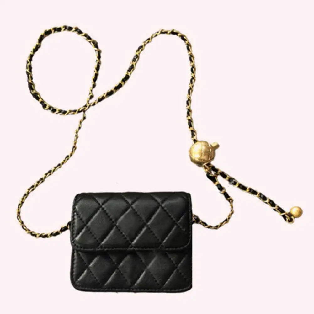 Women Mini Belt Bag Versatile Quilted Crossbody Purse Trendy Satchel Sling Purse Leather Hobo Bag Girl Stylish Purse