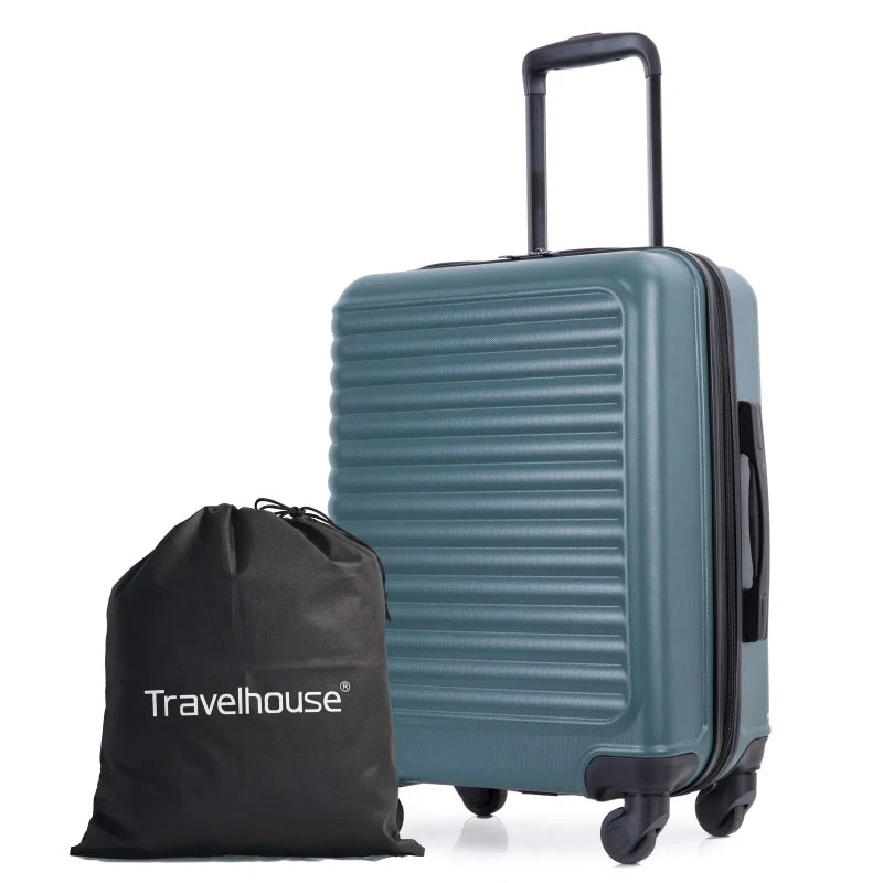 Travelhouse 20" Carry on Luggage Lightweight Hardside Suitcase with Spinner Wheels