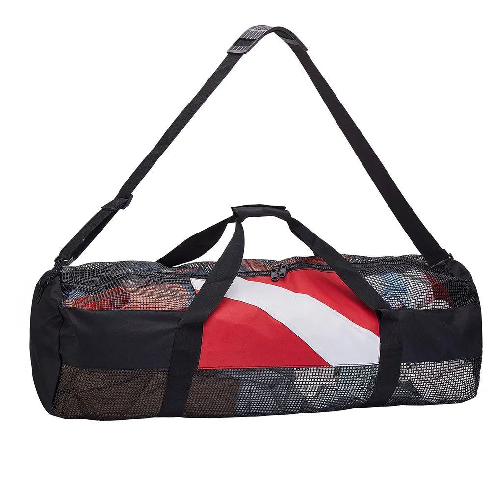 Portable Scuba Diving Mesh Tote Extra Large Swimming Beach Storage Bag with Adjustable Shoulder Strap Snorkeling Gear Organizer