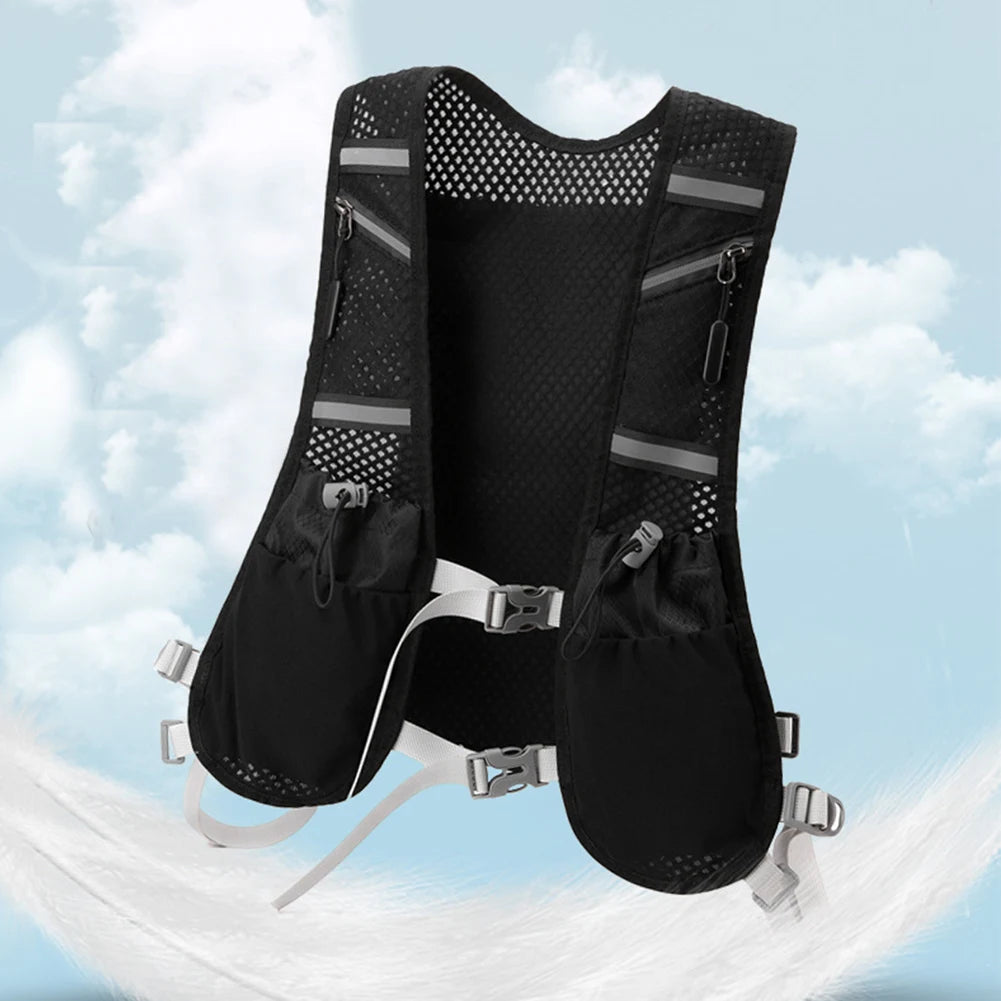 Hydration Running Vest Hiking Vest Pack Multi-pockets Lightweight Cycling Backpack Breathable for Trail Running Marathons