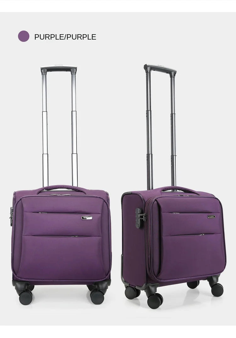 12 20-inch Mini Carry-on Cabin Suitcase Business Travel Luggage Oxford Cloth Trolley Case Small Size 14 16 18 Inch